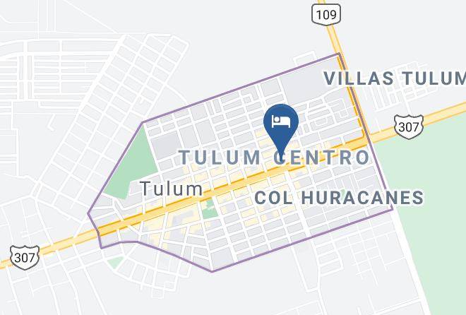 Hostal El Choco Mapa - Quintana Roo - Tulum