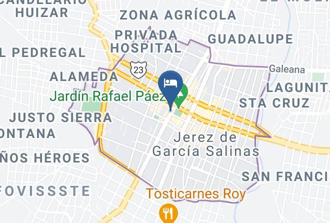 Hotel Don Ruben Mapa - Zacatecas - Jerez