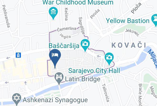 Hotel Ovo Malo Duse Map - Federation Of Bosnia Herzegovina - Sarajevo