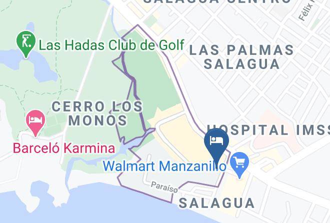 Hotel Pez Vela Mapa - Colima - Manzanillo