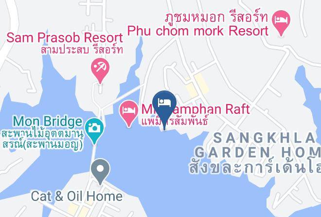 Kiang Mok Raft Map - Kanchanaburi - Amphoe Sangkhla Buri