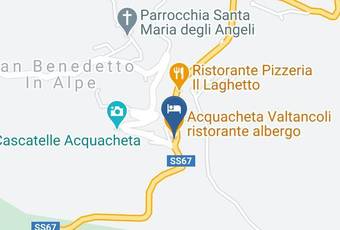 Acquacheta Valtancoli Ristorante Albergo Carta Geografica - Emilia Romagna - Forli
