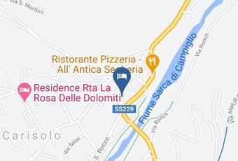 Albergo Cavento Di Maurizio Maturi & C Sas Carta Geografica - Trentino Alto Adige - Trento