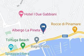 Albergo La Pineta Carta Geografica - Liguria - Savona