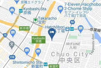 Apa Hotel Shintomicho Eki Kita Map - Tokyo Met - Chuo Ward