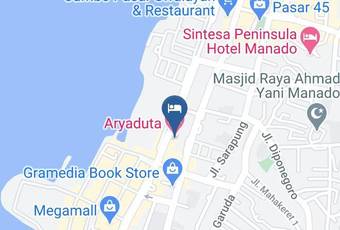 Aryaduta Hotel Map - North Sulawesi - Kota Manado