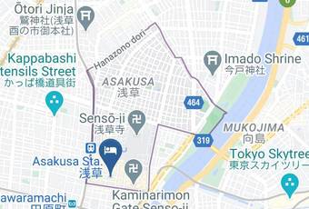 Asakusa Central Hotel Annex Map - Tokyo Met - Taito Ward