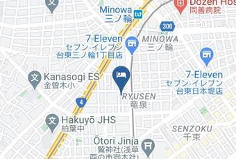 Asakusa Guest House Gym Map - Tokyo Met - Taito Ward