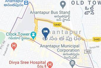 Ashoka Lodge Carta Geografica - Andhra Pradesh - Anantapur