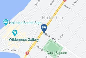 Bella Vista Motel Hokitika Map - West Coast - Westland