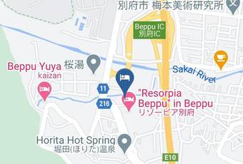 Beppu Onsen Hotel Fuyo Club Map - Oita Pref - Beppu City