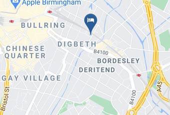 Birmingham Central Backpackers Map - England - Birmingham