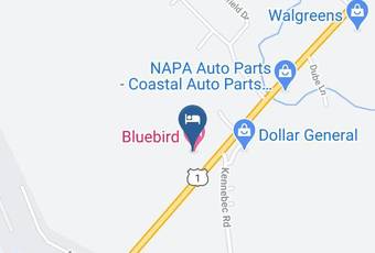 Bluebird Motel Map - Maine - Washington