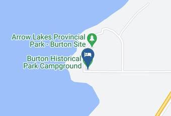 Burton Historical Park Campground Map - British Columbia - Central Kootenay