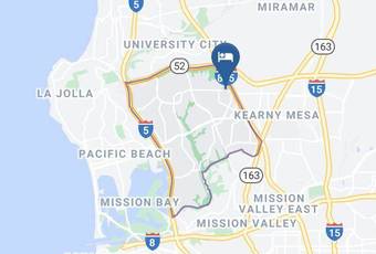 California Suites Hotel Mapa - California - San Diego