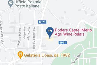 Castel Merlo Carta Geografica - Lombardy - Bergamo
