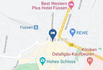City Apart Hotel Fussen Karte - Bavaria - Ostallgau