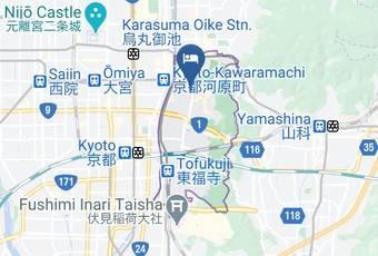 Connect Inn Gionbishamoncho Map - Kyoto Pref - Kyoto City Higashiyama Ward
