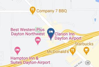 Clarion Inn Dayton Airport Map - Ohio - Montgomery