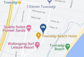 Comfort Inn Towradgi Beach Karte - New South Wales - Wollongong