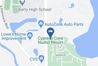 Cypress Cove Nudist Resort Map - Florida - Osceola