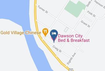 Dawson City Bed & Breakfast Map - Yukon - Dawson
