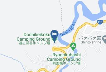 Doshikeikoku Camping Ground Map - Yamanashi Pref - Doshi Vil Minamitsuru District