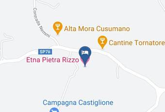 Etna Pietra Rizzo Carta Geografica - Sicily - Catania