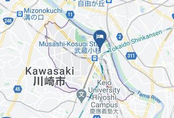 Flexstay Inn Tamagawa Map - Kanagawa Pref - Kawasaki City Nakahara Ward