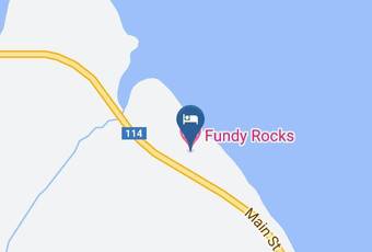 Fundy Rocks Motel Map - New Brunswick - Albert