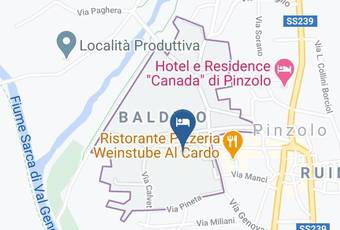 Garni\' Scoiattolo Carta Geografica - Trentino Alto Adige - Trento