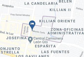 Habitaciones Montecarlo Mapa - Guanajuato - Leon