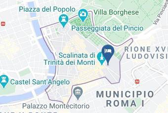 Hotel Hassler Carta Geografica - Latium - Rome