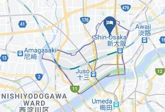 Hostel Shin Osaka Kita Fuga Map - Osaka Pref - Osaka City Yodogawa Ward