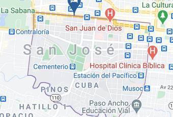 Hotel Ambassador Mapa - San Jose