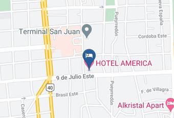 Hotel America Mapa
 - San Juan