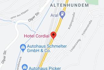 Hotel Cordial Map - North Rhine Westphalia - Olpe