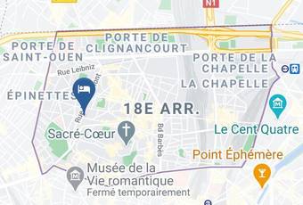 Hotel De Flore Montmartre Paris Mapa - Ile De France - Paris