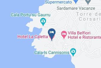 Hotel La Caletta Carta Geografica - Sardinia - Province Of South Sardinia