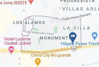 Hotel La Teja Mapa - Chihuahua - Juarez