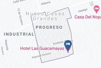 Hotel Las Guacamayas Mapa - Chihuahua - Casas Grandes