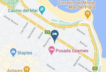 Hotel Los Fuegos Mapa - Buenos Aires Province - General Pueyrredon Partido