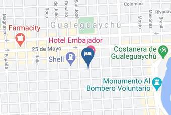 Hotel Los Robles Mapa - Entre Rios - Gualeguaychu
