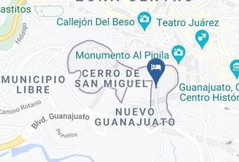 Hotel Mision Grand Casa Colorada Carta Geografica - Guanajuato - Guanajuato Cerro De San Miguel