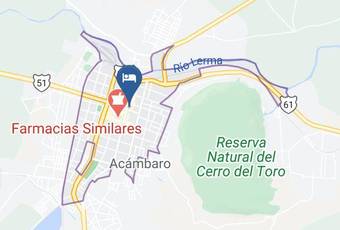 Hotel Posada Virrey De Mendoza Map - Guanajuato - Acambaro