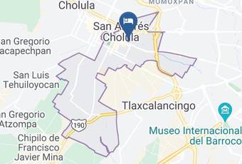Hotel Real Del Aguila Mapa - Puebla - San Andres Cholula