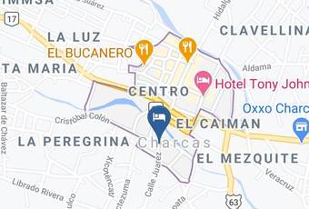 Hotel Rosas Mapa - San Luis Potosi - Charcas