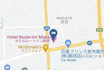 Hotel Route Inn Mooka Map - Tochigi Pref - Moka City