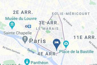 Hotel Saint Louis Marais Map - Ile De France - Paris