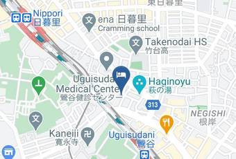 Hotel Seeds Uguisudani Map - Tokyo Met - Taito Ward
